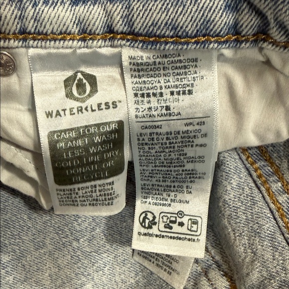 Levi's Premium Acid Wash MIDDY STRAIGHT WOMEN'S JEANS Size 30 - Picture 10 of 12